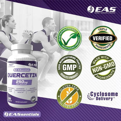 Quercetina 250mg Salud Cardíaca Y Respiratoria Con Tecnología Cyclosome 120 Tabletas