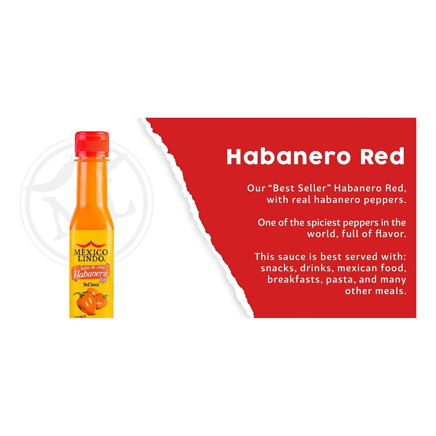 Salsa Picante Habanero Rojo Mexicana 5 Oz Tradicional Sin Azucar