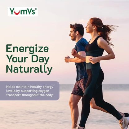 Gomitas De Hierro Adultos Sabor Uva Con Vitamina C YUM-V Suplemento Nutricional