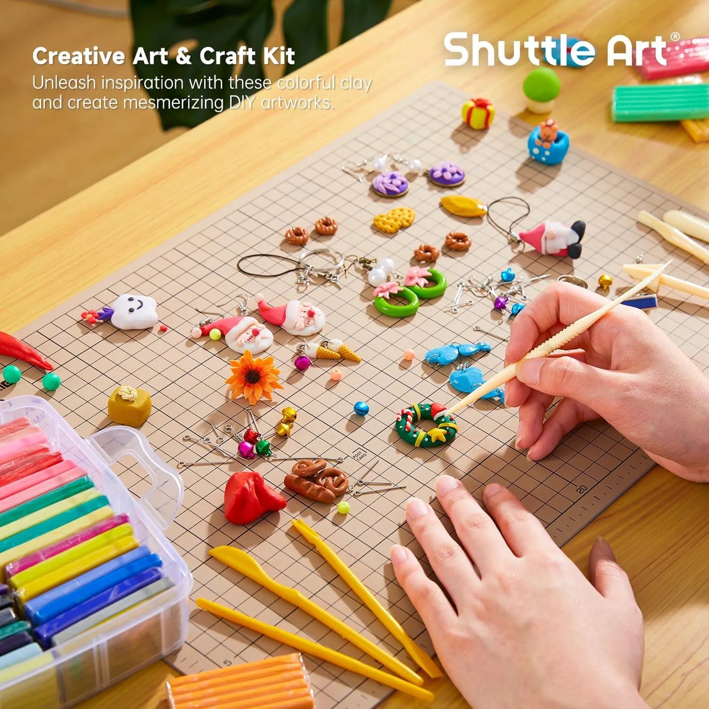 Kit Arcilla Polimerica 57 Colores Con Herramientas Y Accesorios Creativos