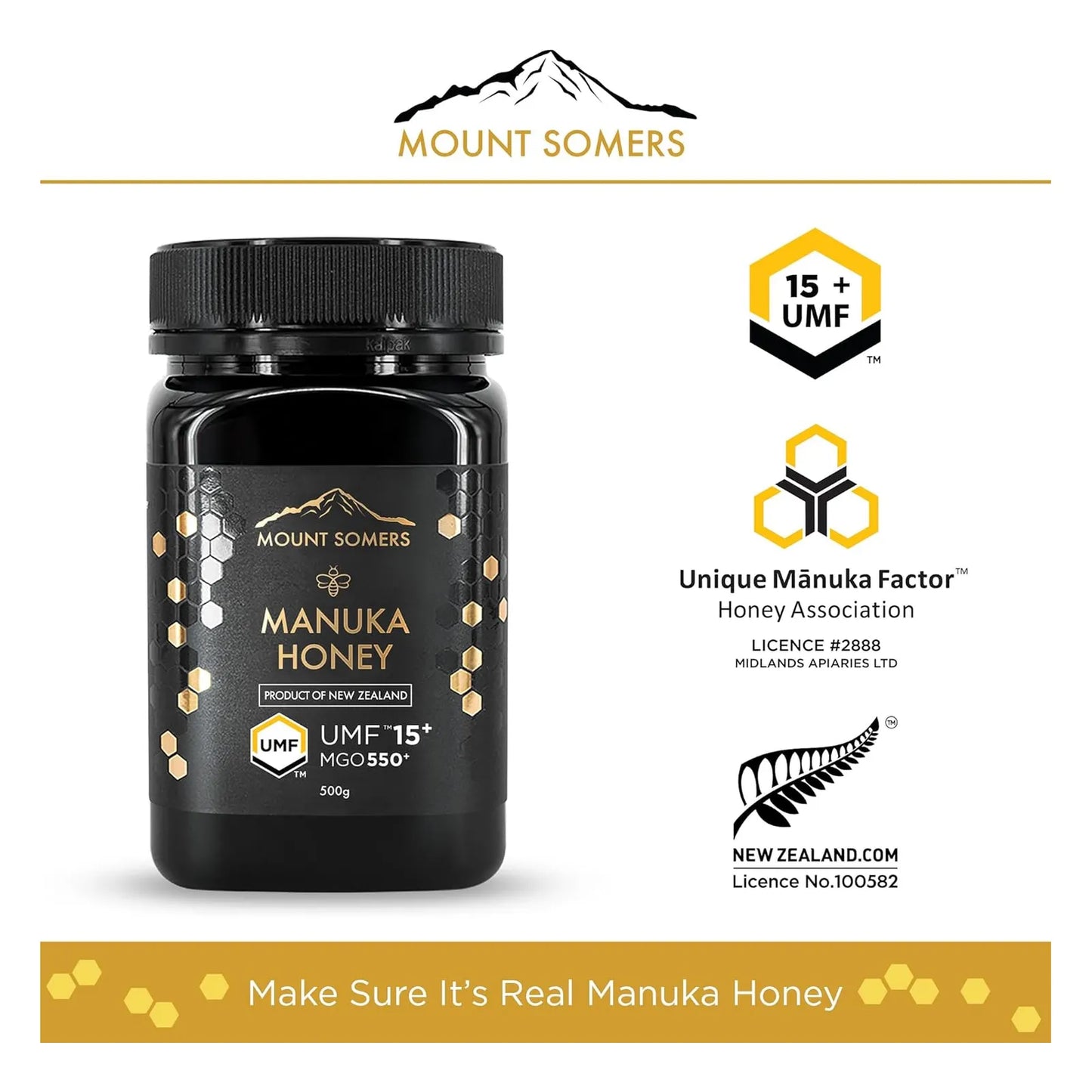 Miel De Manuka MGO 514 UMF 15 Pura 100 Natural Nueva Zelanda Mount Somers