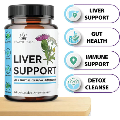 Suplemento Hepatico Natural Con Cardo Mariano 120 Capsulas Desintoxicante Y Regenerador