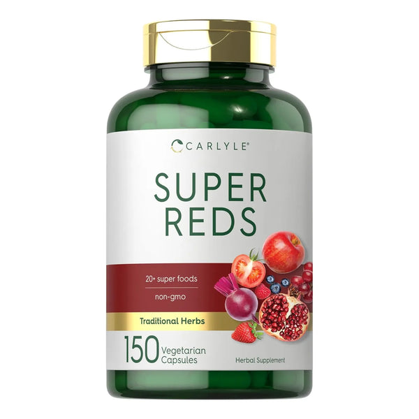 Carlyle Cápsulas Super Reds 150 Unidades Suplemento Superalimentos Vegetariano Sin OMG