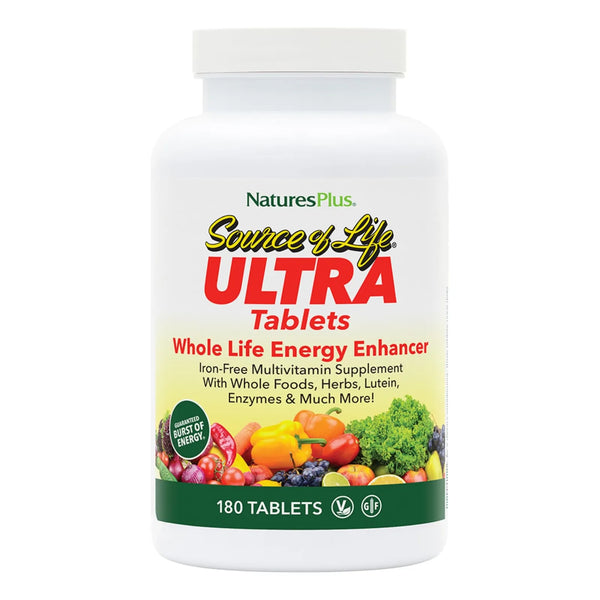 Multivitamínico Ultra Source Of Life 180 Tabletas Con Luteína Y Vitamina D3 Sin Hierro
