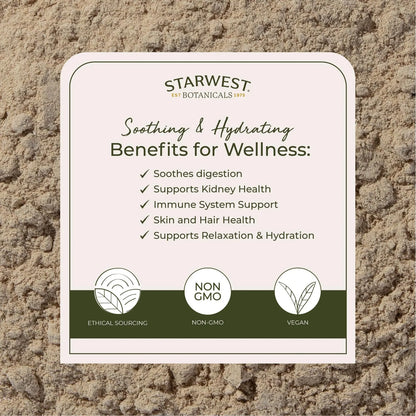 Polvo Organico Raiz Malvavisco Althaea Officinalis 4 Onzas Starwest Botanicals