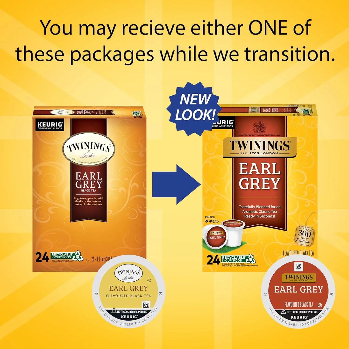 Twinings Té Negro Earl Grey Cápsulas K-Cup 24 Unidades Aroma Cítricos Bergamota