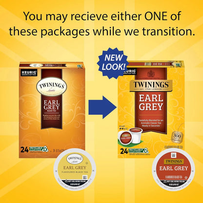 Twinings Té Negro Earl Grey Cápsulas K-Cup 24 Unidades Aroma Cítricos Bergamota