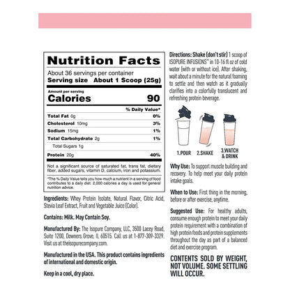 Isopure Proteina De Suero De Leche 20 Gr Tropical Punch 900g Importado