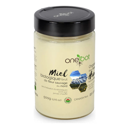 Miel De Flores Silvestres Cruda Orgánica 500g Edulcorante Natural Canadá