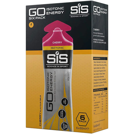 Geles Energéticos Isotónicos Sabor Cereza 30g Recarga Rápida
