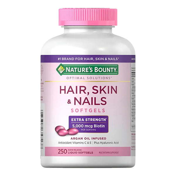 Nature's Bounty Advanced Hair Skin & Nails Y Ácido Hialurónico 250 Tabletas. - Imagen 1
