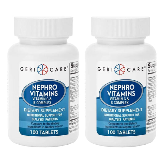 Vitamina C Y Complejo B Tabletas GeriCare Nephro 100 Unidades Salud Renal Y Energía