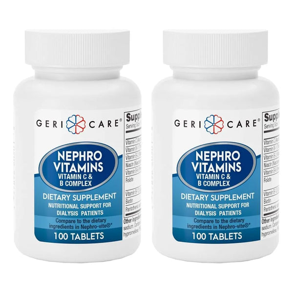 Vitamina C Y Complejo B Tabletas GeriCare Nephro 100 Unidades Salud Renal Y Energía