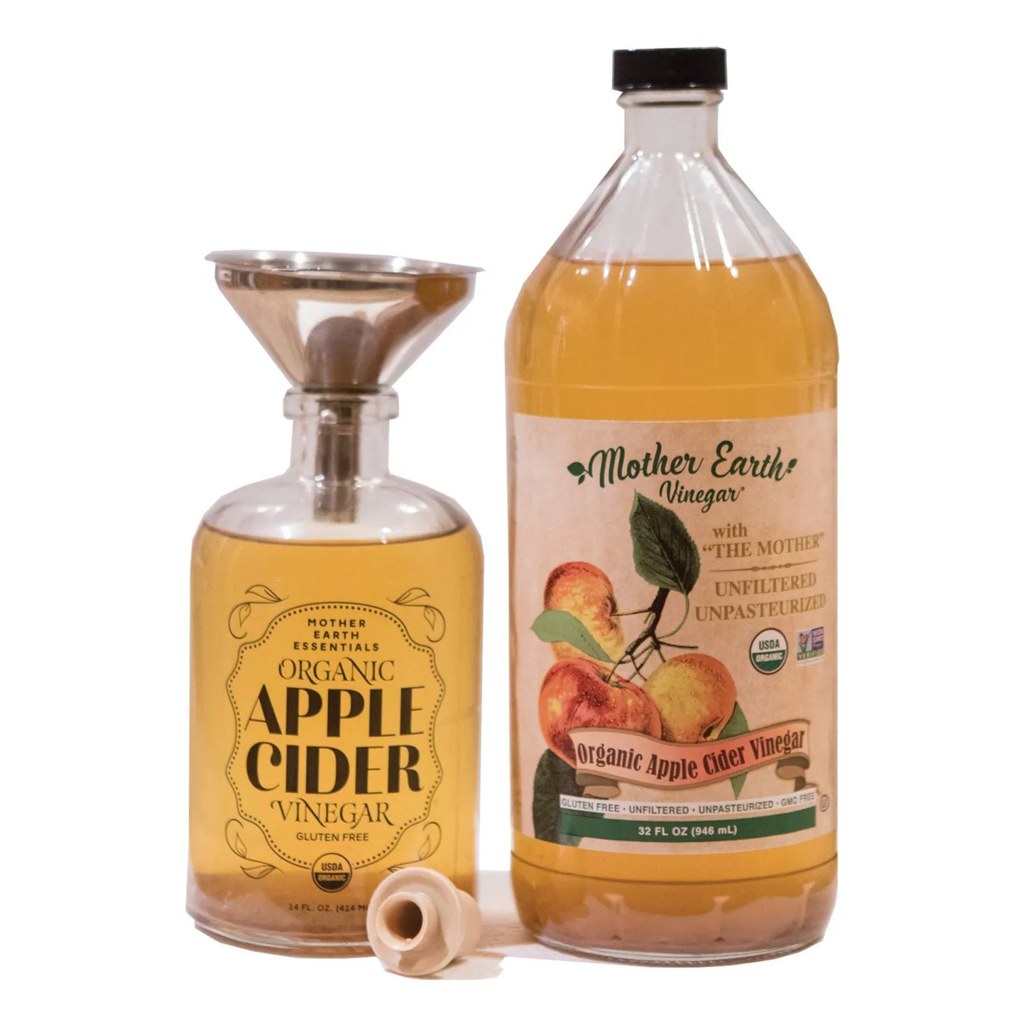 Vinagre De Sidra De Manzana Orgánico Con La Madre Botella 14 Oz