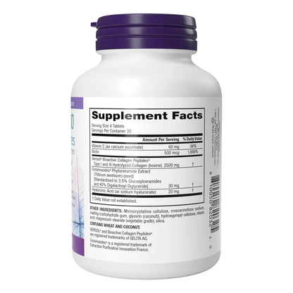 Colageno Con Ceramidas Y Peptidos Bioactivos 120 Tabletas Hidratacion Intensa