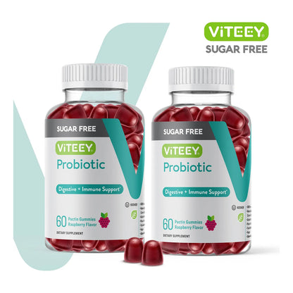 Gomitas Probióticas 2 Mil Millones UFC Sabor Frambuesa Salud Intestinal Veganas