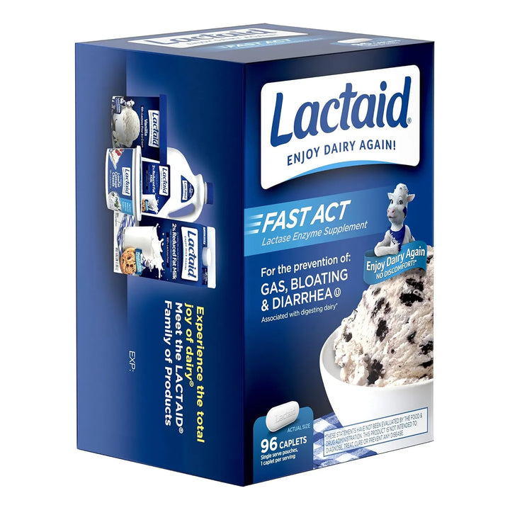 Lactaid Cápsulas Intolerancia A La Lactosa 96 Dosis Viaje Acción Rápida - Imagen 7