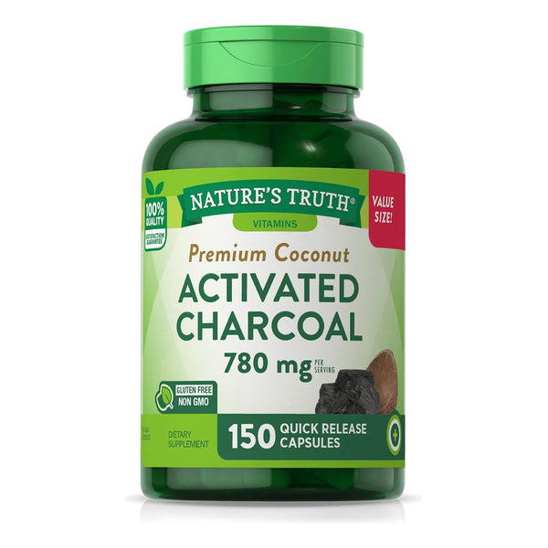 Cápsulas De Carbón Activado 780 Mg 150 Unidades Tamaño Económico Nature's Truth
