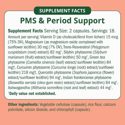 Suplemento Natural Alivio Síndrome Premenstrual Calambres Menstruales Sin Químicos