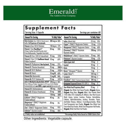 Multivitamínico Completo Con Coenzimas Folato Metilado 60 Cápsulas