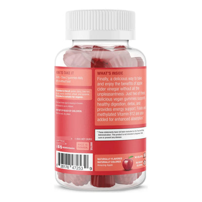 Gomitas De Vinagre De Sidra De Manzana B12 Metiladas Sabor Manzana 50 Unidades