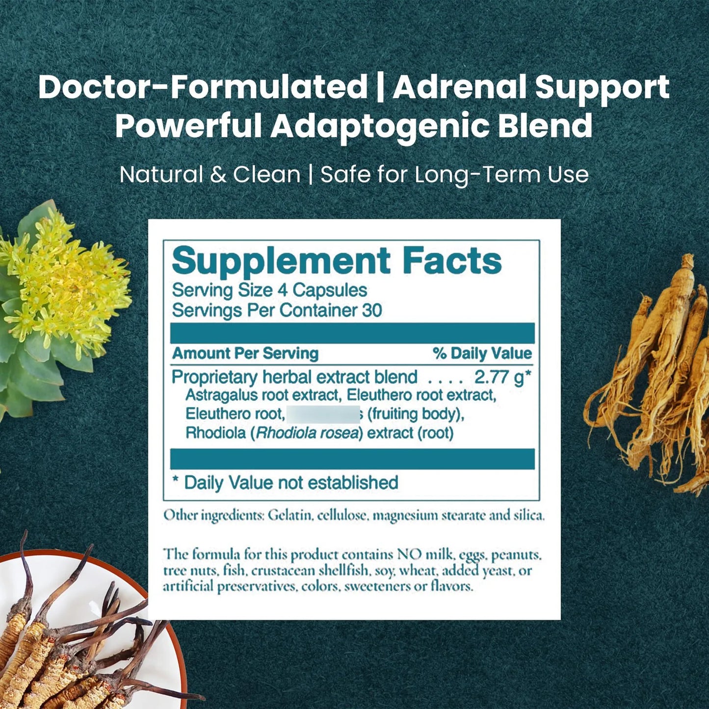 Adaptisol Alivio Natural Fatiga Suprarrenal 120 Capsulas Efectivas