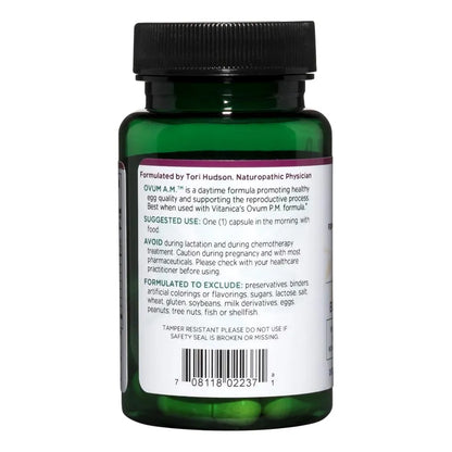 Ovum AM Soporte De Huevo Con Vitamina D3 Acido Alfa Lipoico CoQ10 30 Capsulas Veganas