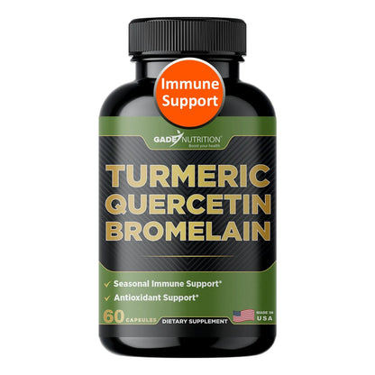 Suplemento De Quercetina Cúrcuma Bromelina 500 Mg Apoyo Inmunológico Y Articular