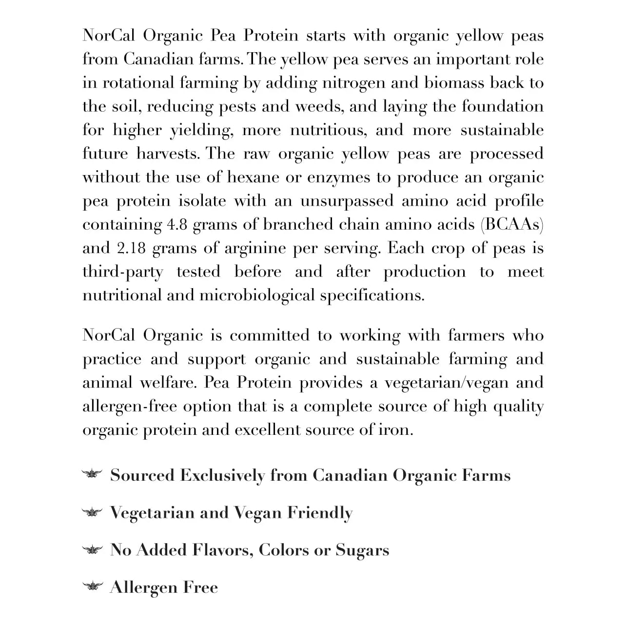 Proteína De Guisante Orgánica 454g Alta Pureza Vegano Sin Aditivos