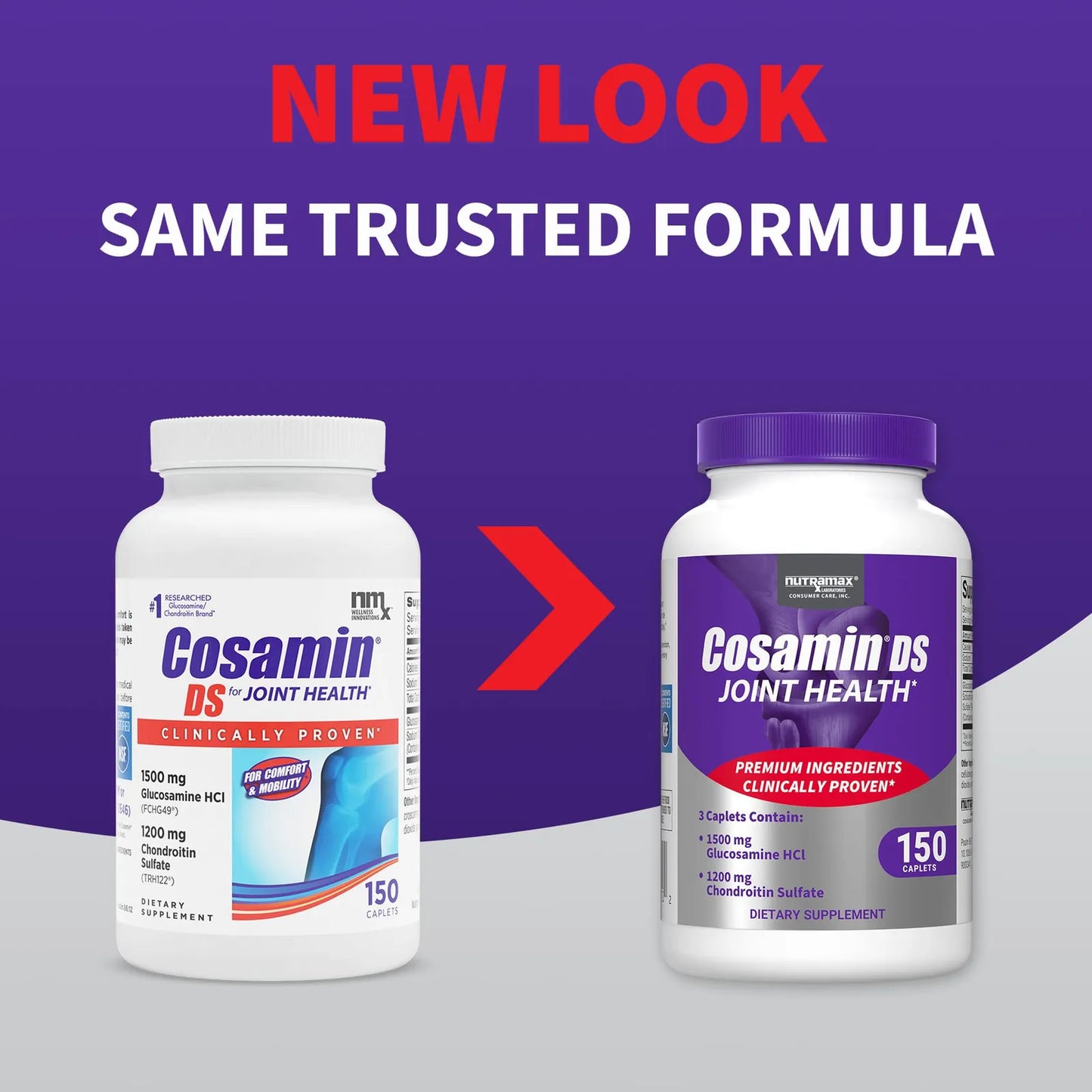 Capsulas De Glucosamina Y Condroitina Cosamin DS Salud Articular 150 Capsulas