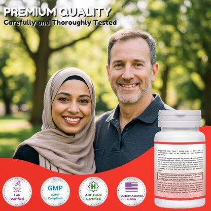 Vitamina D3 Halal 5000 Ui Cápsulas Blandas 120 Porciones Soporte Huesos E Inmunidad
