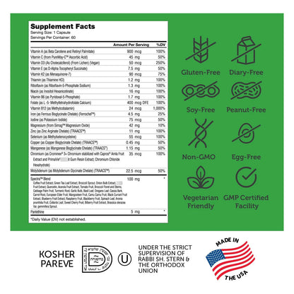 Multivitaminas Veganas Diarias 60 Tabletas Nutrición Completa Energía Vital
