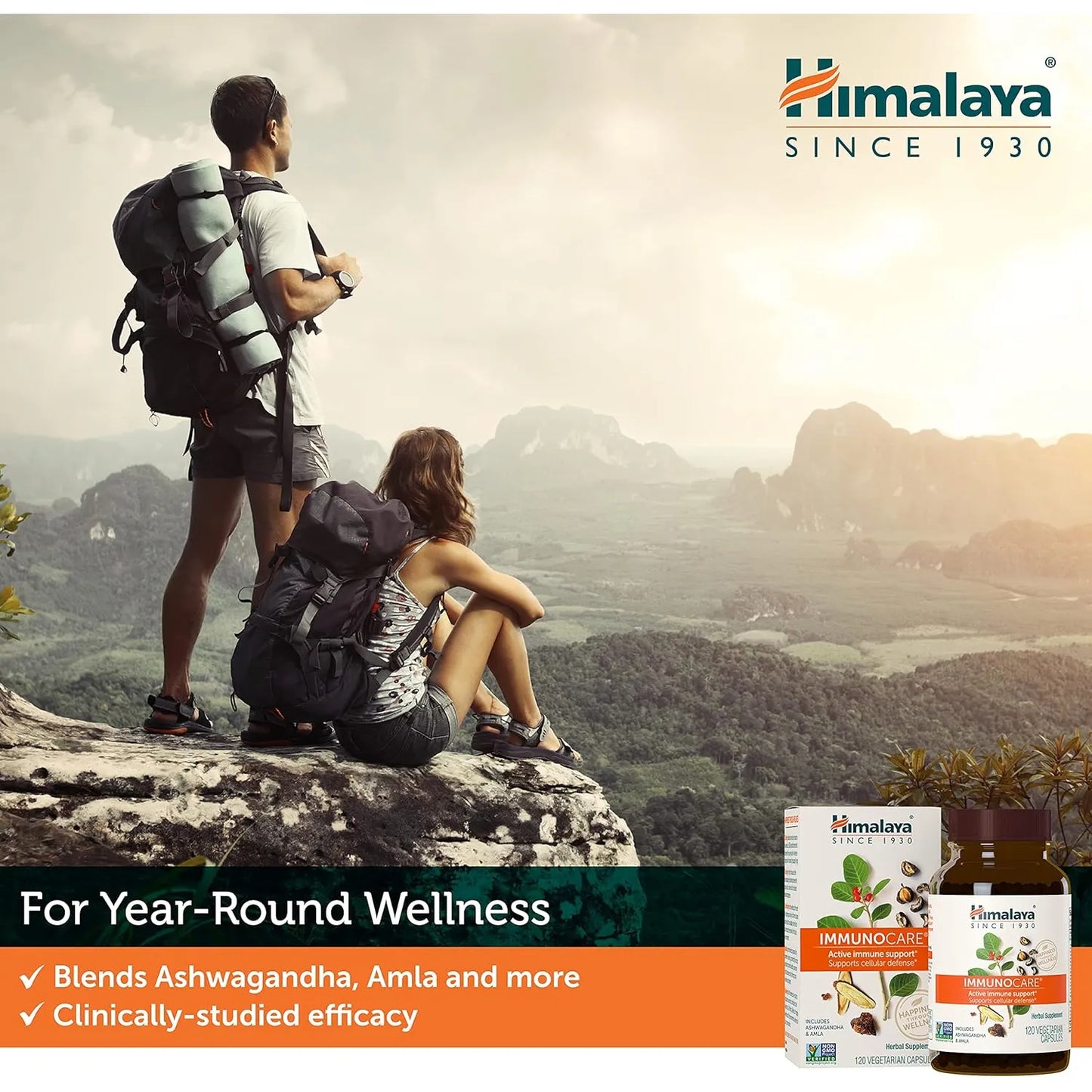 Cápsulas Himalaya Immunocare 840 Mg Apoyo Inmunológico 120 Unidades