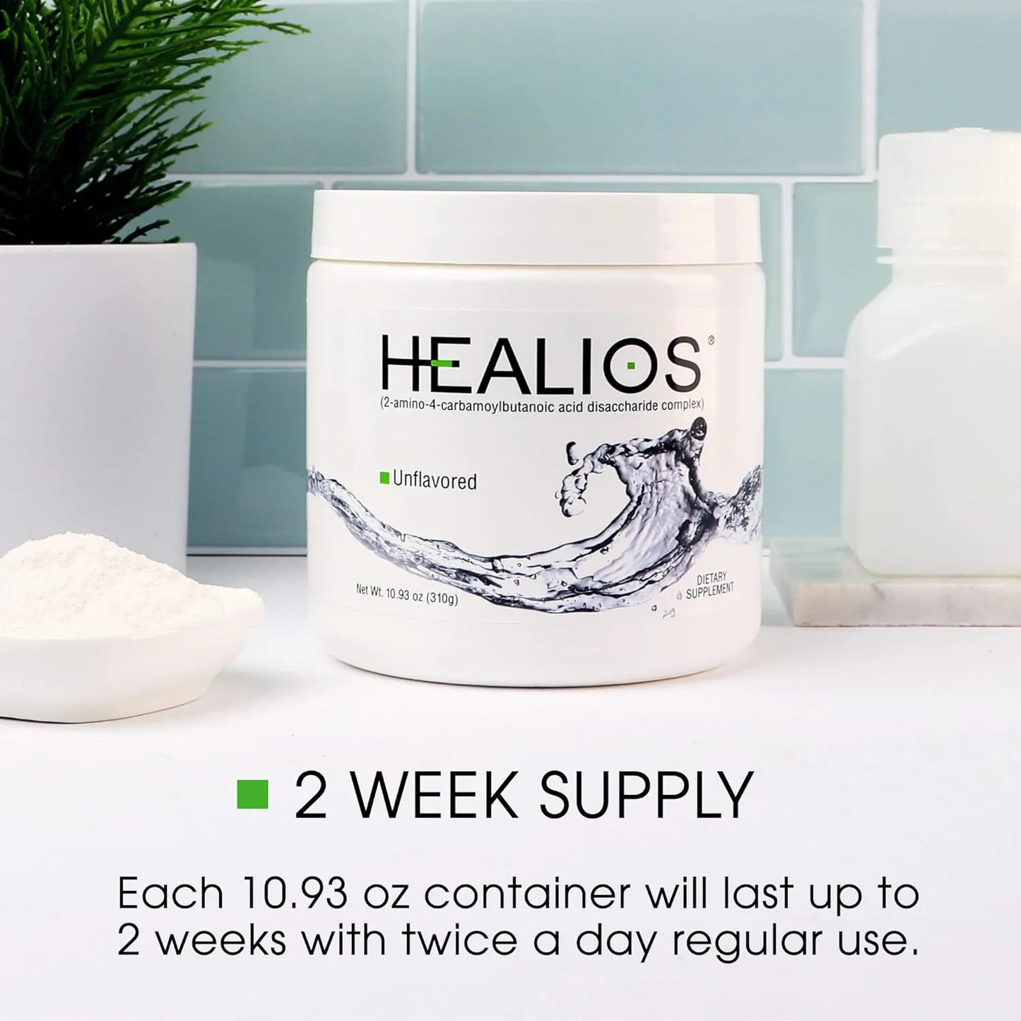 Healios Polvo Natural L Glutamina Trehalosa L Arginina 310g Salud Bucal Digestiva