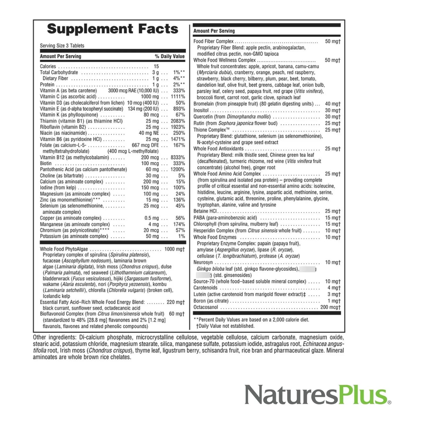 Multivitamínico Ultra Source Of Life 180 Tabletas Con Luteína Y Vitamina D3 Sin Hierro