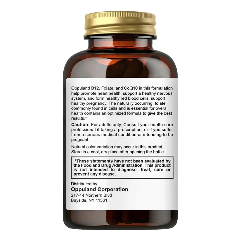 Folato L 5 MTHF 500 Mcg Dfe Suplemento Salud Corazón 90 Cápsulas