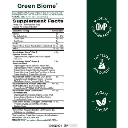 Elite Greens Superalimento Orgánico Con Probiótico OptiBiome Energía Y Digestión