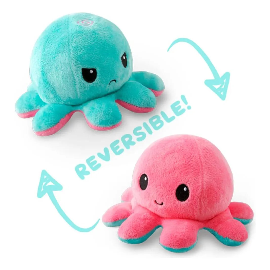 Peluche Pulpo Reversible Lunares Y Brillo TeeTurtle Original