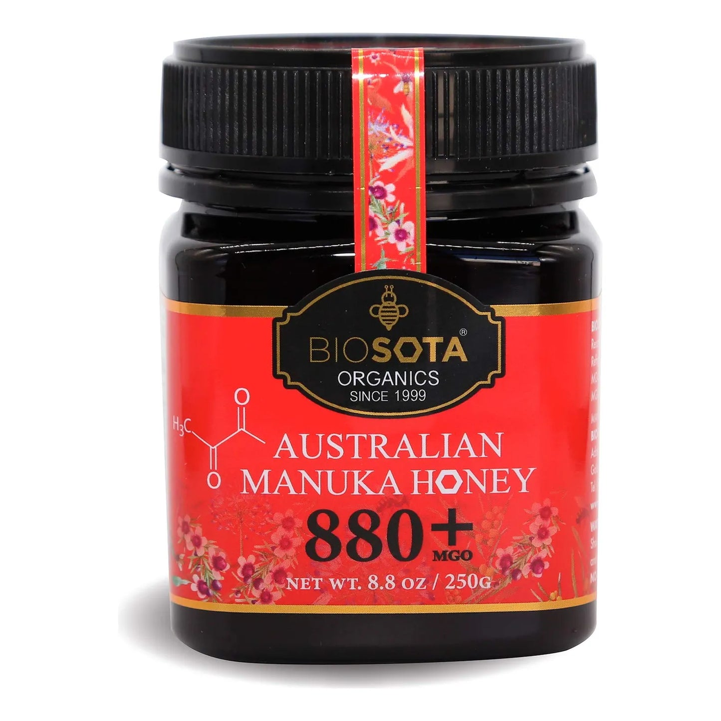 Miel De Manuka Orgánica Pura Cruda 250 Gramos Mgo 800 Grado Médico
