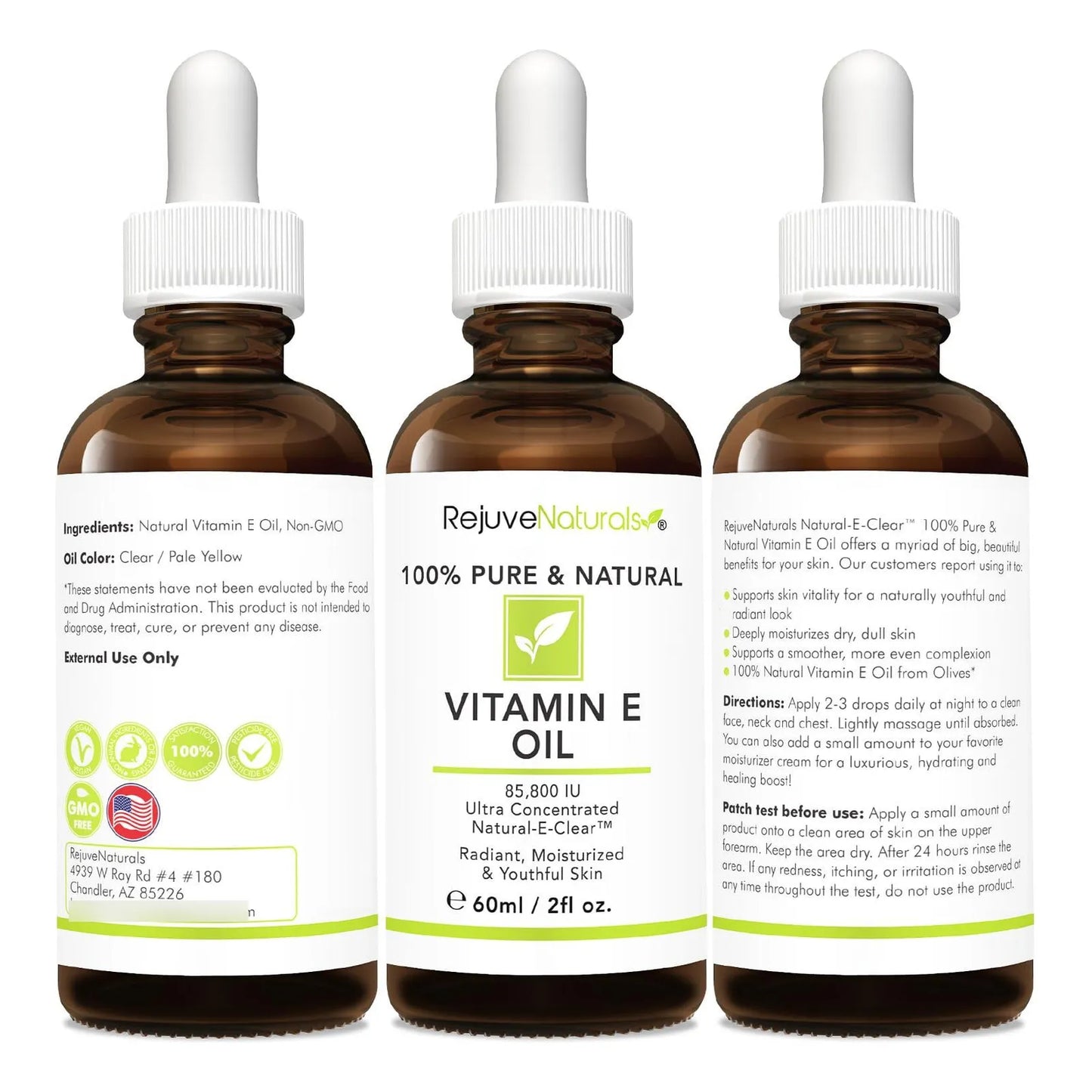 Aceite De Vitamina E 100 Puro Natural 85800 Ui Reparador Piel