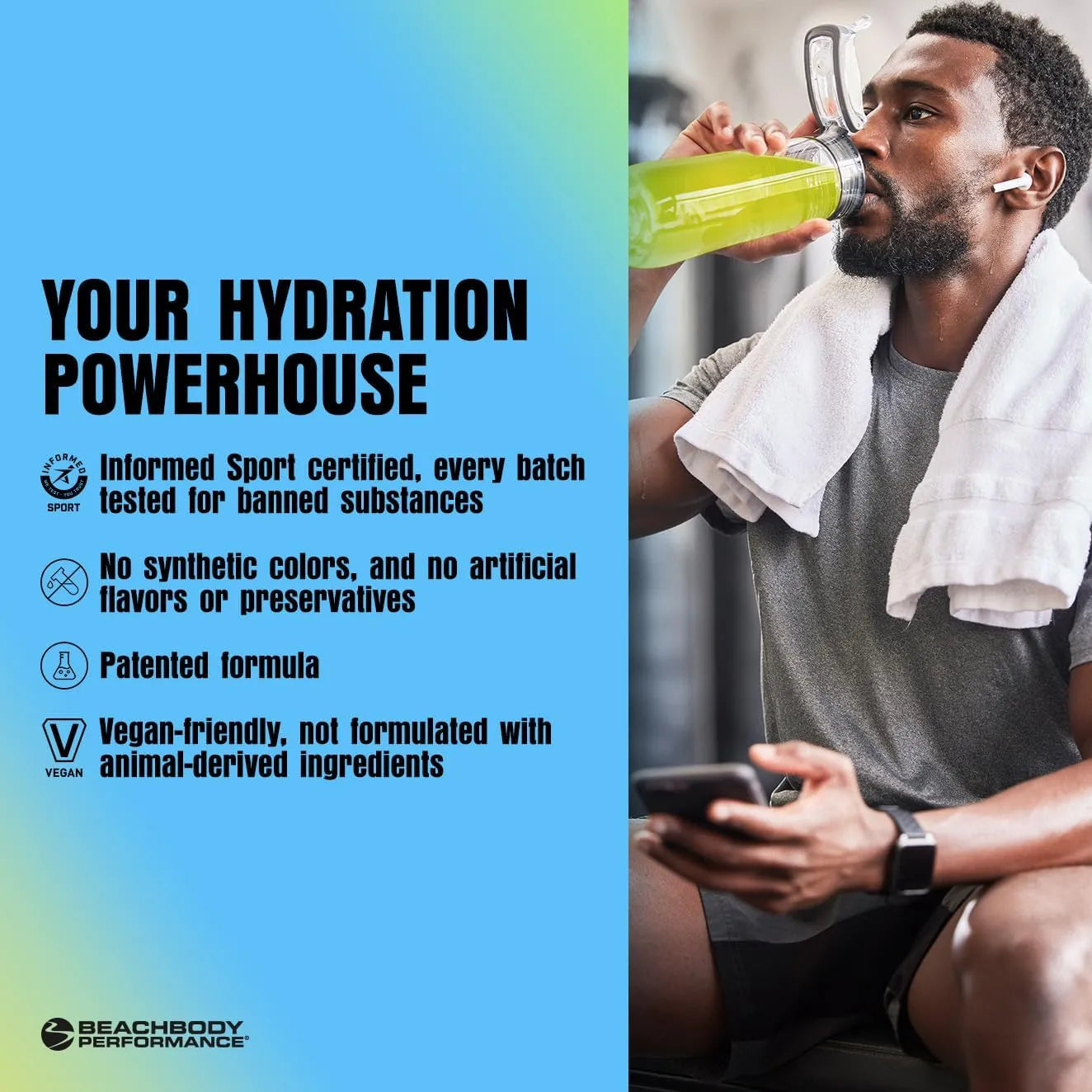 Polvo Hidratante Electrolitos Quercetina Potasio Magnesio BODi Hydrate Performance