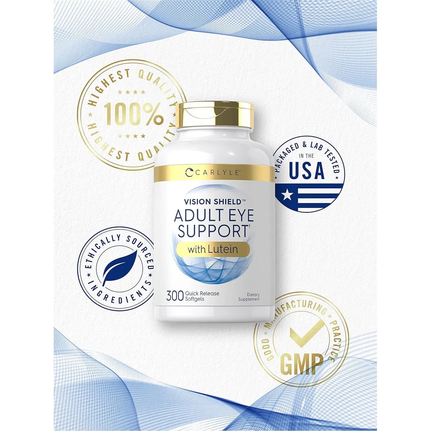 Soporte Ocular Adulto 300 Capsulas Luteina Zeaxantina Carlyle