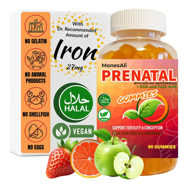 Gomitas Multivitamínicas Prenatales Halal Con Ácido Fólico Y DHA Para Mujeres Embarazadas