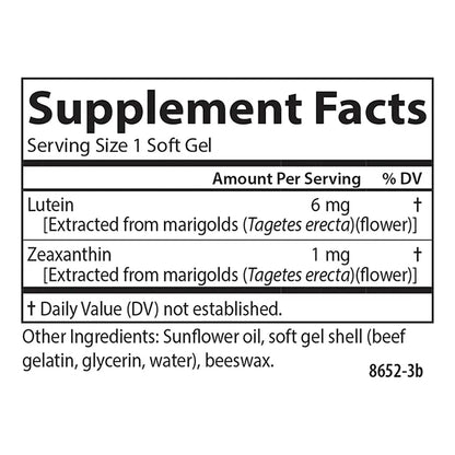 Luteina 6 Mg Antioxidante Vision Saludable 180 Capsulas Blandas
