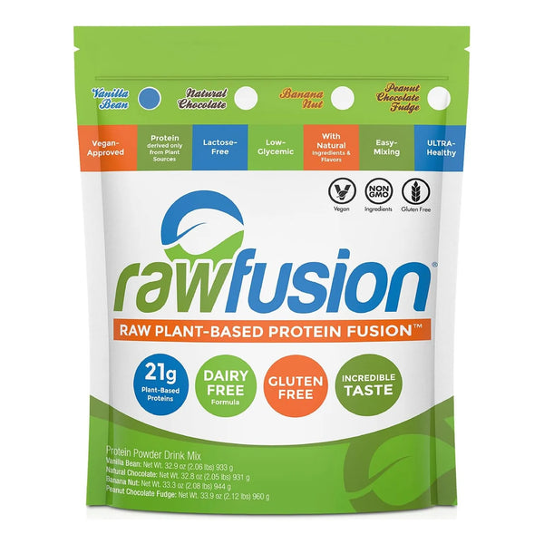 Proteina Vegana Chocolate Rawfusion Plantas Polvo 1 Libra Nutricion Muscular