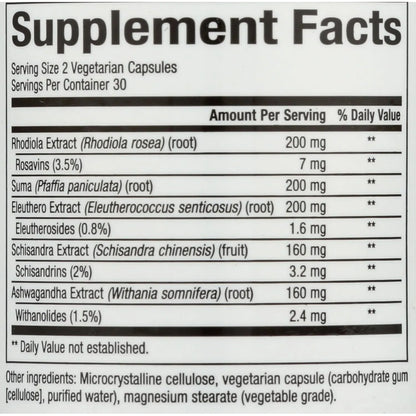 Suplemento Herbario WomenSense AdrenaSense 60 Cápsulas Vegano Para Aliviar Estrés Y Fatiga