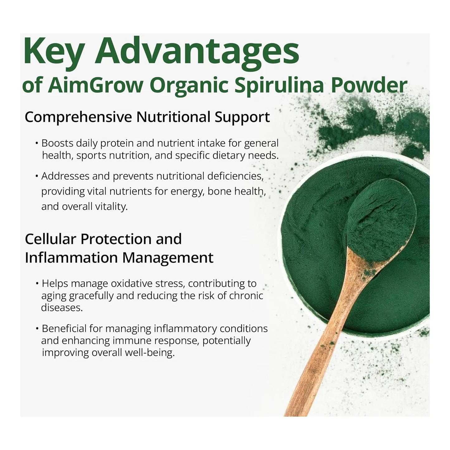Espirulina Orgánica En Polvo Rico En Proteínas Para Salud Ocular Y Piel