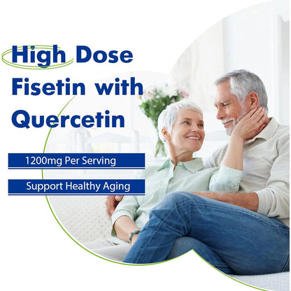 Fisetina Liposomal Con Quercetina 1200 Mg Antioxidante Premium Para Longevidad Celular