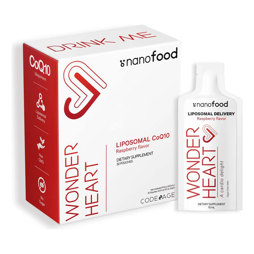 Wonder Heart CoQ10 Liposomal Suplemento Cardiaco Sabor Frambuesa 100 Mg X 30 Sobres
