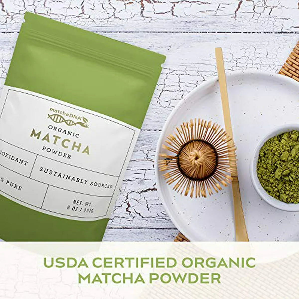 Té Verde En Polvo Orgánico Alto En Antioxidantes 227 Gramos Energía Natural